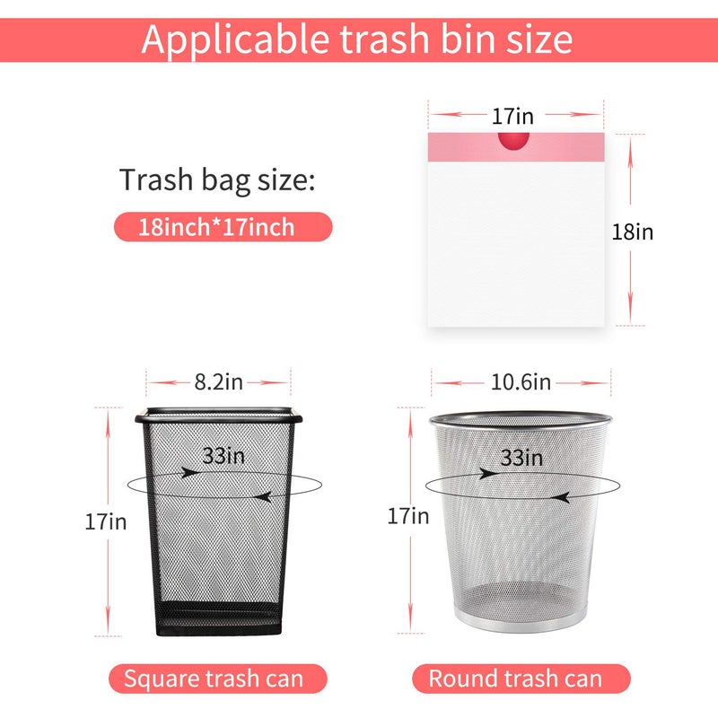 KONE Small Trash Bags, KONE 192 Count 4 Gallon Drawstring Extra Thick Garbage Bags Wastebasket Bin Liners Plastic Trash Bags for Bathroom, Bedroom, Office, Car, Kitchen, Home - Image 2